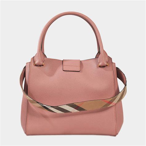 burberry pink soft purse check|Burberry buckle medium tote pink.